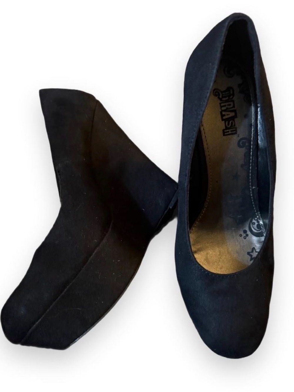 Brash Black Women's Wedge Pumps